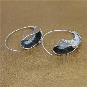 Hadar Designers 9k Yellow Gold 925 Sterling Silver Zircon Hoop Earrings Large()Y