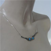 Load image into Gallery viewer, Hadar Designers 925 Sterling Silver Blue Opal Pendant Handmade Unique (H) SALE
