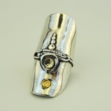 Load image into Gallery viewer, Hadar Designers 9k Yellow Gold 925 Silver Ring size 7.5,8,8.5,9 Handmade (H106)