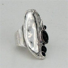Load image into Gallery viewer, Hadar Designers 925 Sterling Silver Black Onyx Ring sz 7,8,9,10 Handmade (H 1544