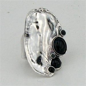 Hadar Designers 925 Sterling Silver Black Onyx Ring sz 7,8,9,10 Handmade (H 1544