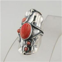 Load image into Gallery viewer, Hadar Designers Coral Ring 7,8,9,10 Handmade Artist 925 Sterling Silver  (H 174)