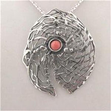 Load image into Gallery viewer, Hadar Designers Coral Pendent 925 Sterling Silver Handmade Large Art (H 448) y