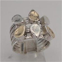 Load image into Gallery viewer, Hadar Designers Handmade 9k Yellow Gold 925 Sterling Silver Ring 6,7,8,9 (I r449