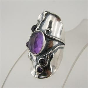 Hadar Designers Handmade Sterling Silver Purple Amethyst Ring 7,8,9,10 (H 174