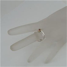 Load image into Gallery viewer, Hadar Designers Handmade 9k Gold Sterling Silver Garnet Ring 6,7,8,9,10 (I r414)