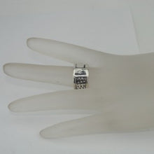 Load image into Gallery viewer, Hadar Designers 925 Sterling Silver Ring size 7, 7.5 Handmade (H) LAST