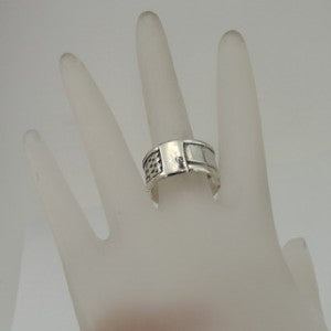 Hadar Designers 925 Sterling Silver Ring size 7, 7.5 Handmade (H) LAST