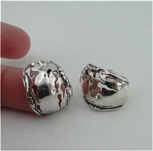 Hadar Designers 925 Sterling Silver J Hoop Earrings Handmade Artistic (H) LAST