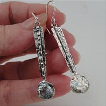 Load image into Gallery viewer, Hadar Designers Israel Handmade 925 Sterling Silver Roman Glass Earrings (as 243