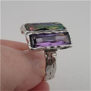 Hadar Designers Handmade 925 Sterling Silver Pearl Garnet Ring 7,8,9,10 (as 039)