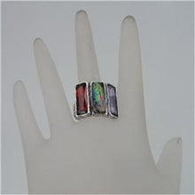 Load image into Gallery viewer, Hadar Designers Handmade 925 Sterling Silver Pearl Garnet Ring 7,8,9,10 (as 039)