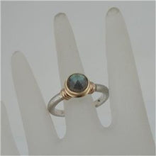Load image into Gallery viewer, Hadar Designers 9k yellow Gold Sterling Silver Labradorite Ring 6,7,8,9 (I r104)