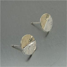 Load image into Gallery viewer, Hadar Designers Handmade 9k Yellow Gold Sterling Silver Stud Earrings (I e480