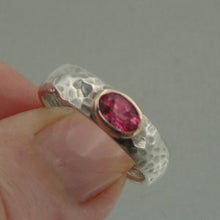 Load image into Gallery viewer, Hadar Designers 9k Gold Sterling Silver Tourmaline Ring 5,6,7,8,9 Handmade(I r73