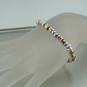 Hadar Designers  14k Yellow Gold Fil Sterling Silver Bracelet Handmade (I b198)