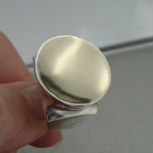 Load image into Gallery viewer, Hadar Designers Modern 9k yellow Gold 925 Sterling Silver Ring sz 9,9.5 (SP)SALE