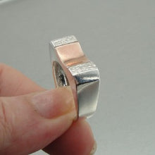 Load image into Gallery viewer, Hadar Designers 9K Rose Gold Sterling Silver Ring size 7,8.5,9 Handmade (dk)SALE