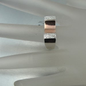 Hadar Designers 9K Rose Gold Sterling Silver Ring size 7,8.5,9 Handmade (dk)SALE