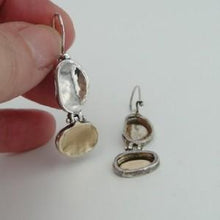 Load image into Gallery viewer, Hadar Designers Handmade 9k Yellow Gold 925 Sterling Silver Earrings (I e452) 
