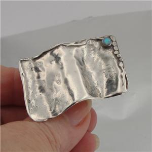 Hadar Designers Sterling Silver Opal Ring 6.5 Impressive Handmade (H 190) SALE 