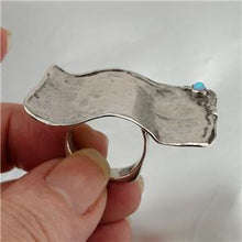 Load image into Gallery viewer, Hadar Designers Sterling Silver Opal Ring 6.5 Impressive Handmade (H 190) SALE 