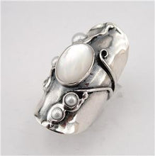 Load image into Gallery viewer, Hadar Designers NEW Artist 925 Sterling Silver Pearl MOP Ring 7,8,9,10 (H 174