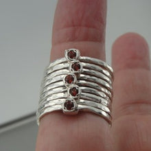 Load image into Gallery viewer, Hadar Designers Handmade Red Garnet 925 Silver Multi Ring 6,7,8,9,10 (I r416s) 