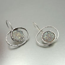 Load image into Gallery viewer, Hadar Designers NEW Artist Handmade 925 Sterling Silver Druzy Earrings (I e682)
