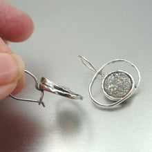 Load image into Gallery viewer, Hadar Designers NEW Artist Handmade 925 Sterling Silver Druzy Earrings (I e682)