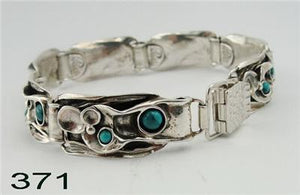Hadar Designers Handmade 925 Sterling Silver Turquoise Bracelet (H 371) SALE