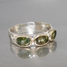 Load image into Gallery viewer, Hadar Designers 9k Gold Tourmaline Ring sz 8, 8.5 925 Sterling Silver (I r309)y