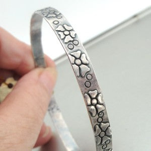 Hadar Designers Israel Handmade Floral Delicate Art Sterling Silver Bracelet (HY