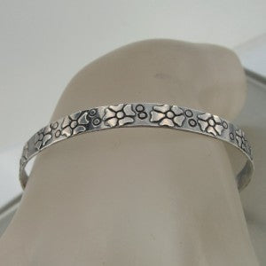 Hadar Designers Israel Handmade Floral Delicate Art Sterling Silver Bracelet (HY