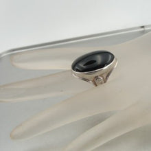 Load image into Gallery viewer, Hadar Designers 925 Sterling Silver Onyx Ring Size 7,7.5,8,9,10 Handmade (H 184y