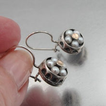 Load image into Gallery viewer, Hadar Designers Charming Handmade 9k Gold Sterling Silver Pearl Earrings (I e716