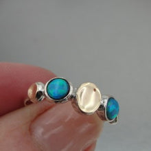 Load image into Gallery viewer, Hadar Designers Handmade 9k Gold Sterling Silver Opal Ring 6,7,8,9,10 (I R694)y