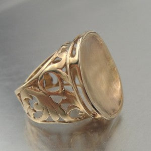 Hadar Designers filigree Handmade 9k Yellow Gold Ring size 6.5,7,7.5,8 (I r)SALE