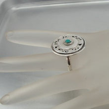 Load image into Gallery viewer, Hadar Designers Turquoise Ring size 8.5, 9 Handmade 925 Sterling Silver (H) SALE