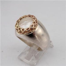 Load image into Gallery viewer, Hadar Designer 9k Rose Gold Sterling Silver MOP Pearl Ring 6.5, 7 Handmade (SPy