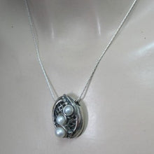 Load image into Gallery viewer, Hadar Designers Israel  Unique Handcrafted Silver Pearl Pendant (H)Ready to Ship