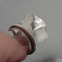 Load image into Gallery viewer, Hadar Designers Handmade Artistic 925 Sterling Silver Ring size 7, 7.5 (H) LAST
