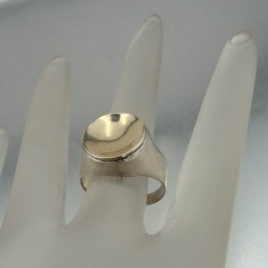 Hadar Designers Handmade 9k Yellow Gold Sterling Silver Ring sz 6, 6.5 (SP) SALE
