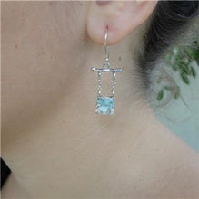 Load image into Gallery viewer, Hadar Designers NEW Handmade 925 Sterling Silver Roman Glass Earrings (as 400407