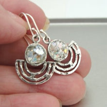 Load image into Gallery viewer, Hadar Designers Handmade 925 Sterling Silver Antique Roman Glass Earrings (as)