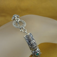 Load image into Gallery viewer, Hadar Designers Sterling Silver Turquoise Filigree Bracelet Handmade (ms 1131)