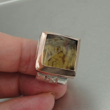 Load image into Gallery viewer, Smokey Ring 9k Rose Gold  Handmade Sterling Silver 6,6.5  Hadar Designers () LAST