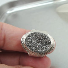 Load image into Gallery viewer, Hadar Designers Sterling Silver Druzy Ring 6.5, 7, 7.5 Handmade (I r545) SALE