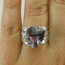 Load image into Gallery viewer, Hadar Designers Handmade Sterling Silver Amethyst Ring size 7,8,9,10 (I r426s