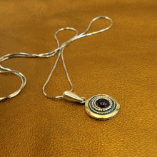 Load image into Gallery viewer, Red Garnet Pendant  9k Yellow Gold 925 Silver Handmade Hadar Designers (ms 1739)y